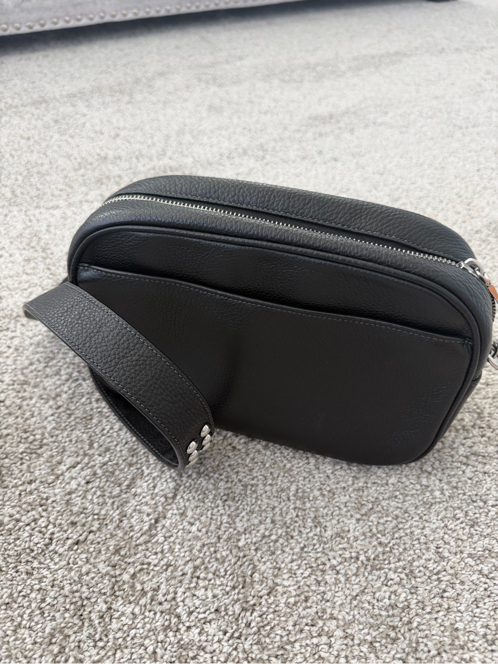 Coach Black Pebbled Leather Camera Bag with Studded Strap - Picture 2 of 5